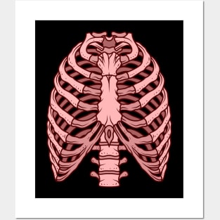 Rib Cage (Red) Posters and Art